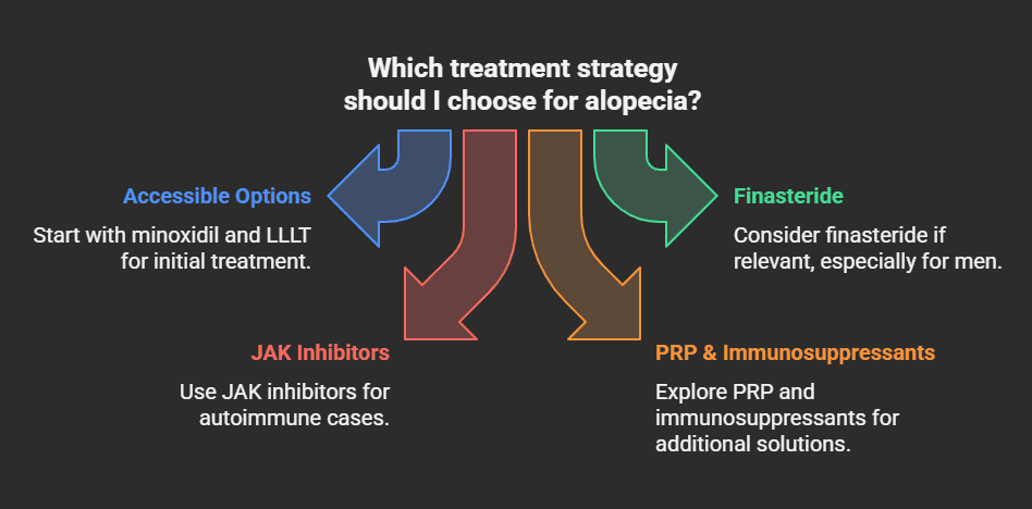 Treating Alopecia: Medical & Therapeutic Options for Hair Regrowth 1 Treatment strategy-alopecia