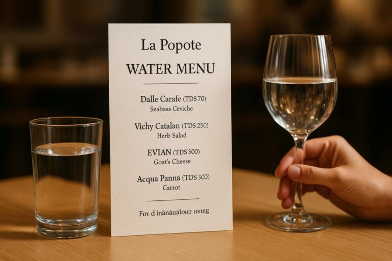La Popote’s water menu